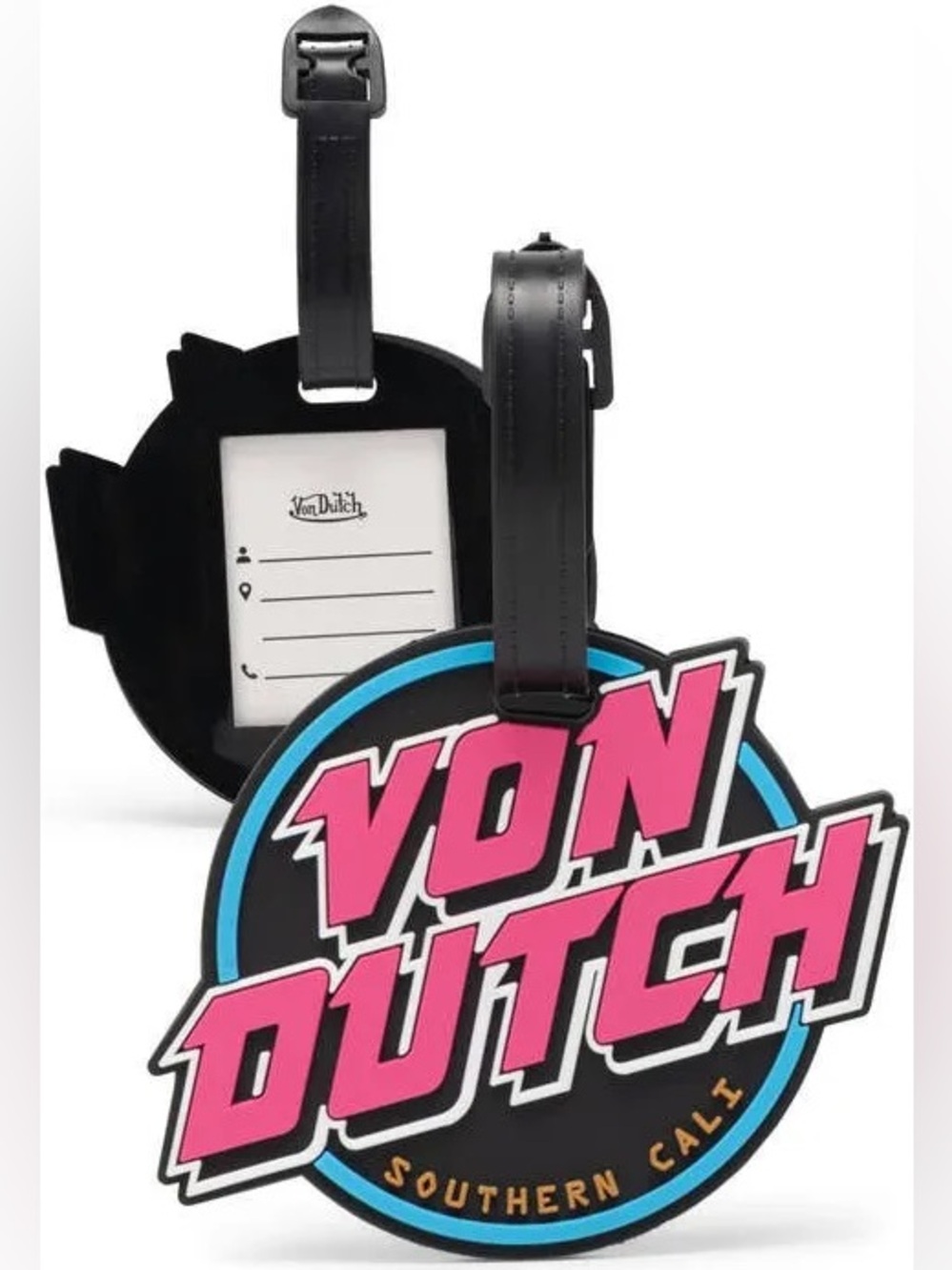Von Dutch 80s 2-piece Logo Round Luggage Tag